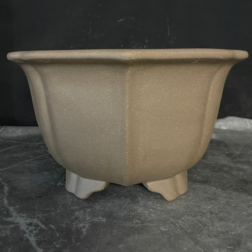 Purple Clay Flower Pot Tall Planter Ceramic Cylinder