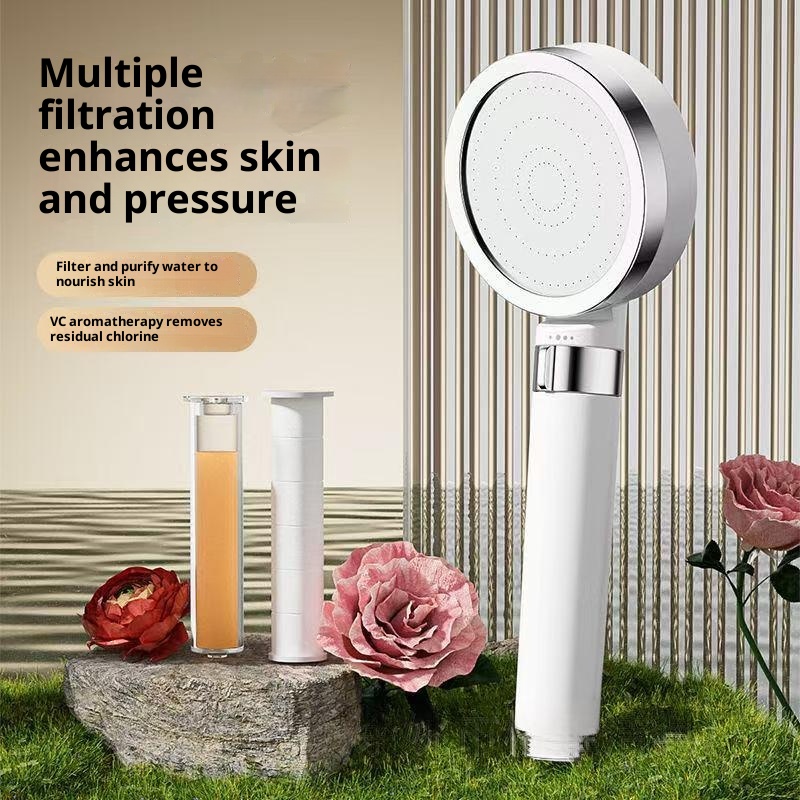 Filtered Showerhead For Skin Benefiting Showers