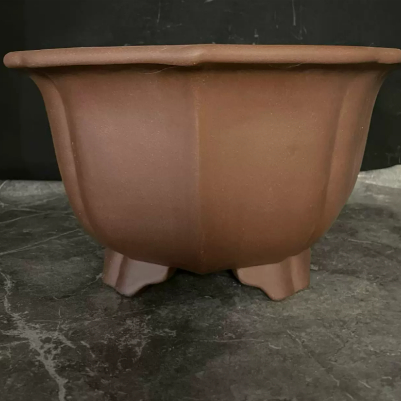 Handmade Yixing Clay Flower Pot Deep Lotus-shaped Basin