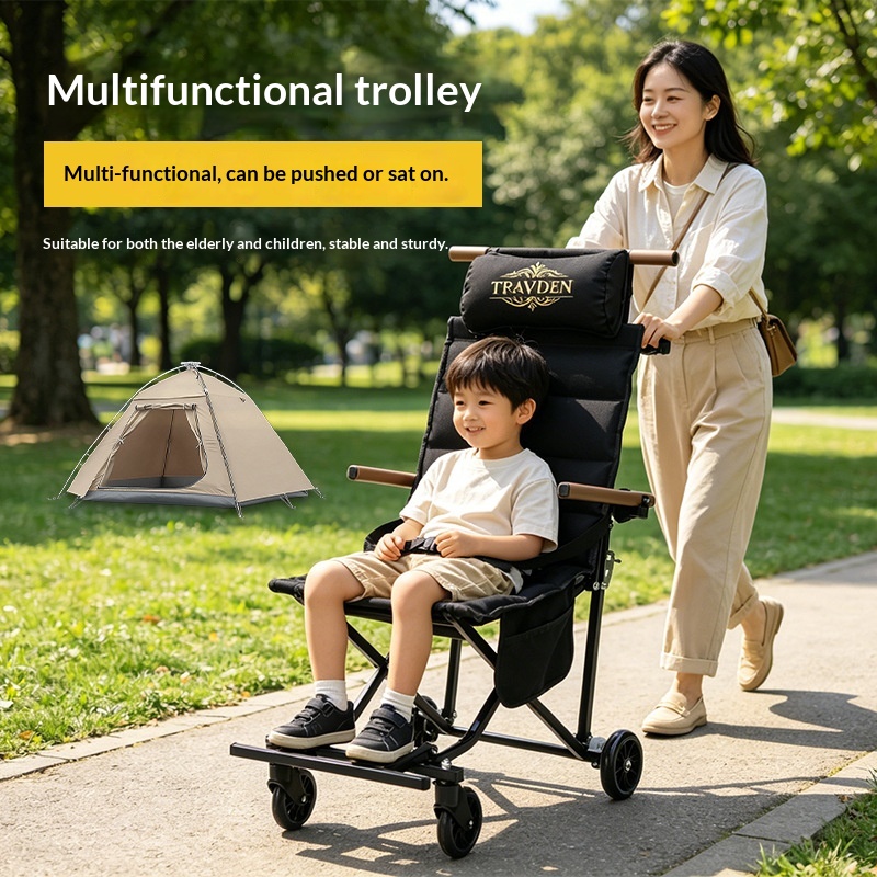 Portable Travel Shopping Folding Chair For Sitting, For Cars