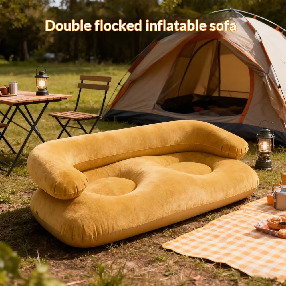 Outdoor Pet Thickened Flocked Inflatable Sofa