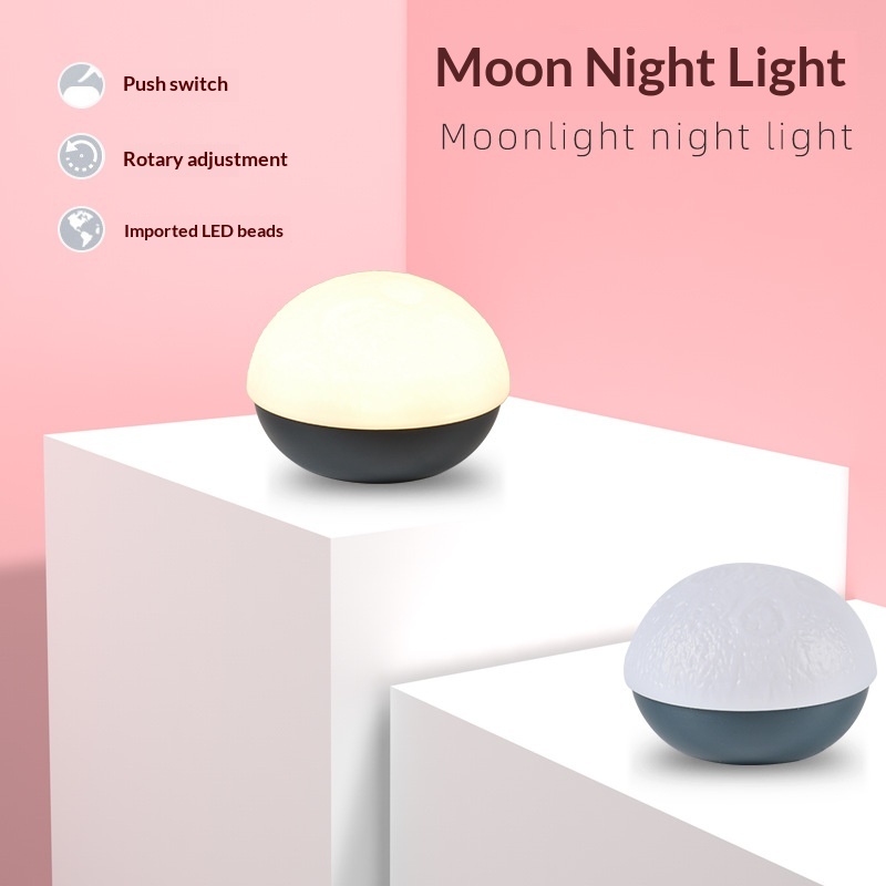 3D Moon Lamp With Stepless Dimming For Tents