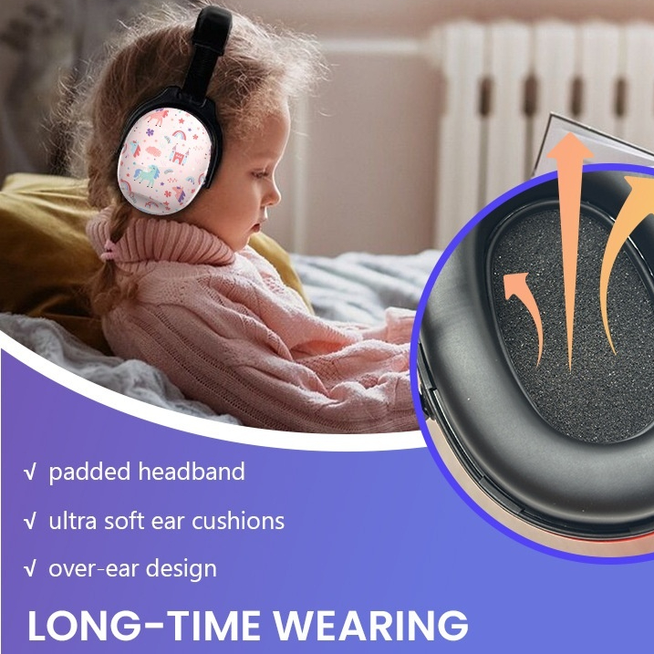Childrens Noise-canceling Ear Muffs With Colorful Prints