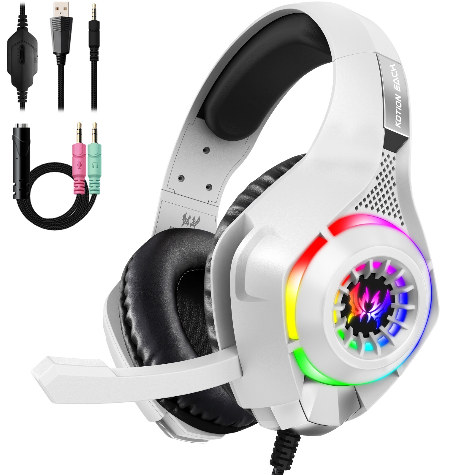 Casque Gaming LED avec Micro