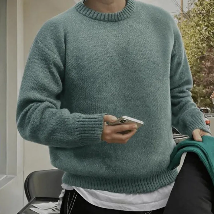 Mens Stylish Thick And Soft Knit Sweater