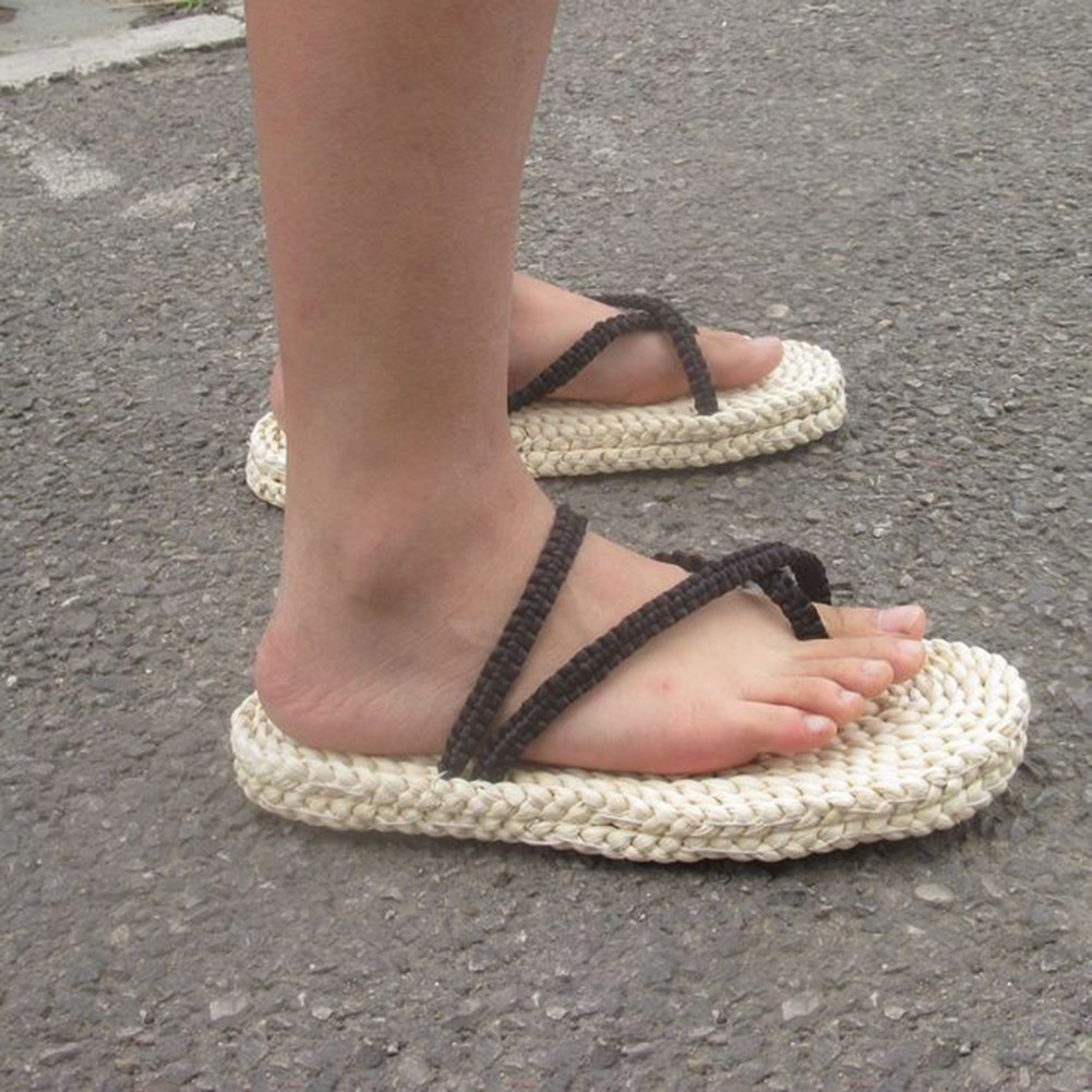 Straw Sandal Flip-flops Trendy Sandals