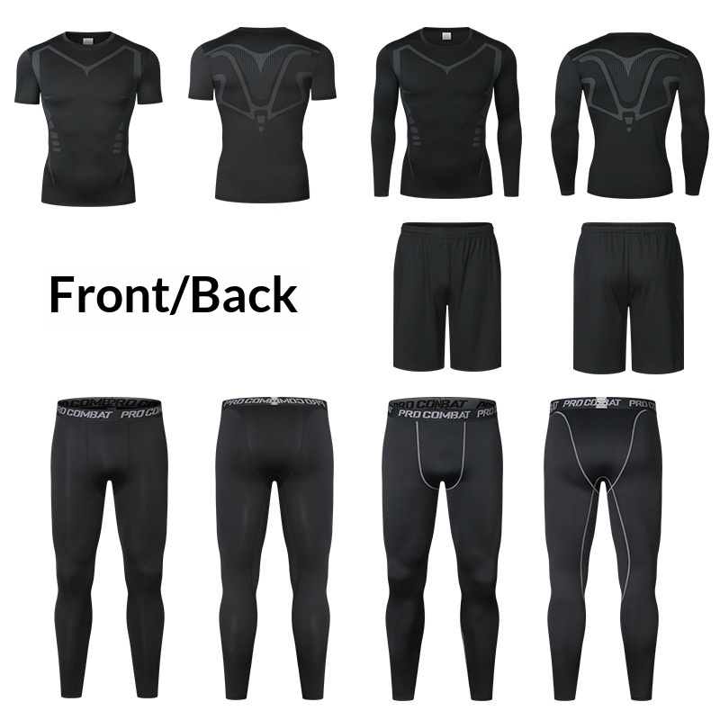 Mens Quick-Drying Breathable High-Performance Fitness Set
