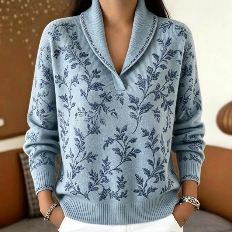 European And American Womens Pullover V-neck Sweater