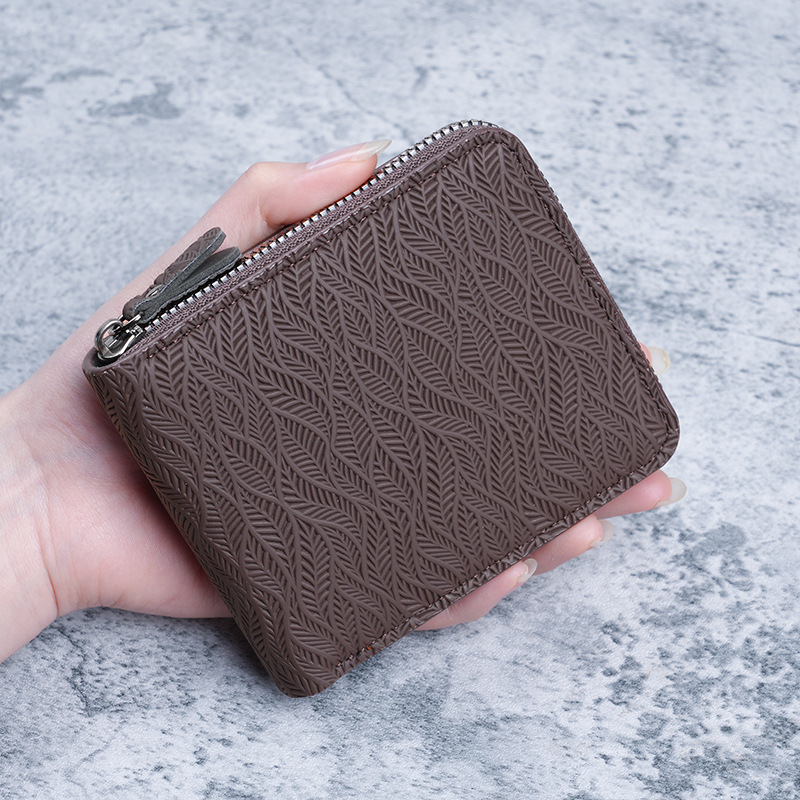 Mens Short Zip-around PU Leather Multi-card Wallet
