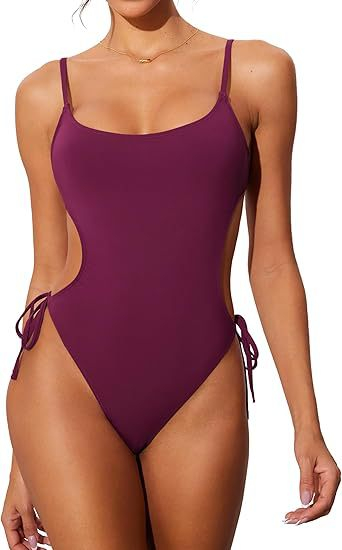 Maillot de bain une pièce ajouré à liens