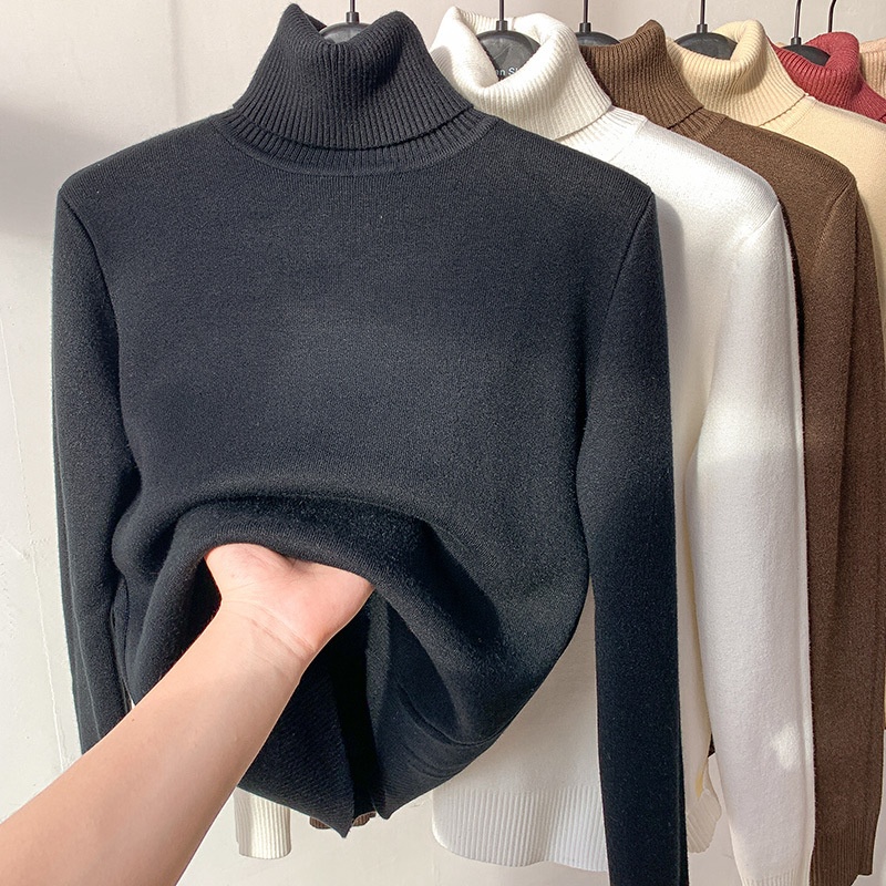 Thickened One-piece Cashmere Sweater With Fleece Lining Made Of Mink Cashmere