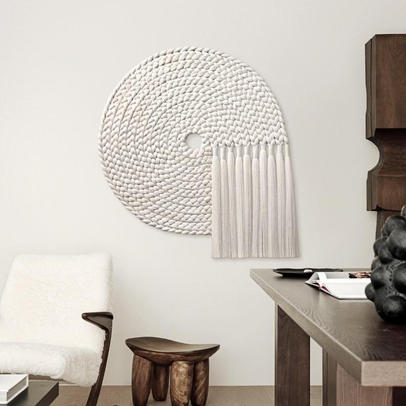 Three Dimensional Ruyi Handmade Rope Woven Simple Living Room Sofa Hanging Painting