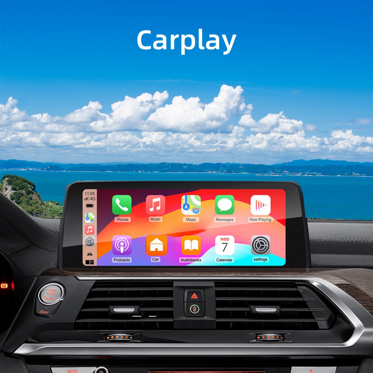 Compatible With The BMW CIC Wireless CarPlay Decoder For Factory Screen Upgrades