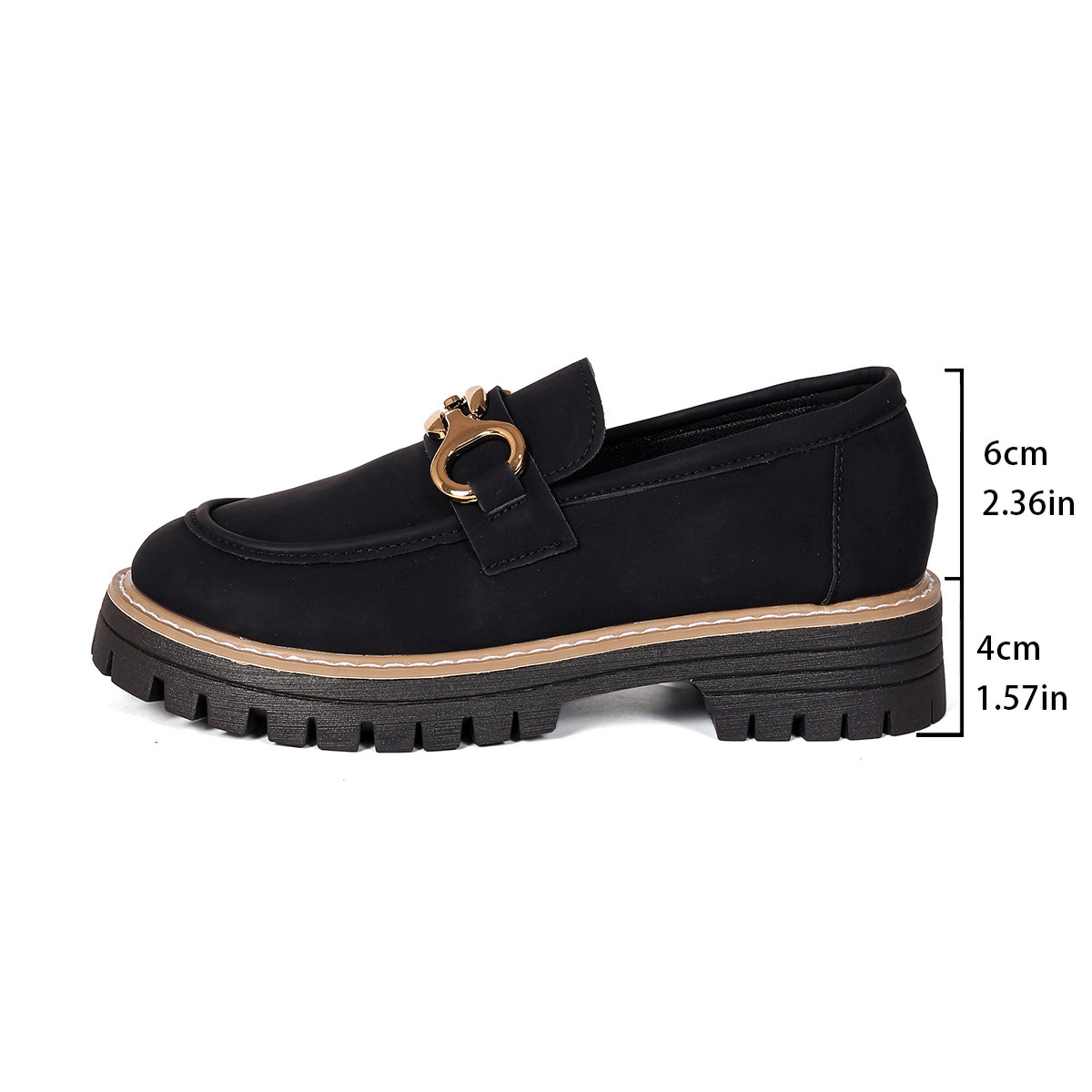 Gold Chain Platform Loafers - Size Guide