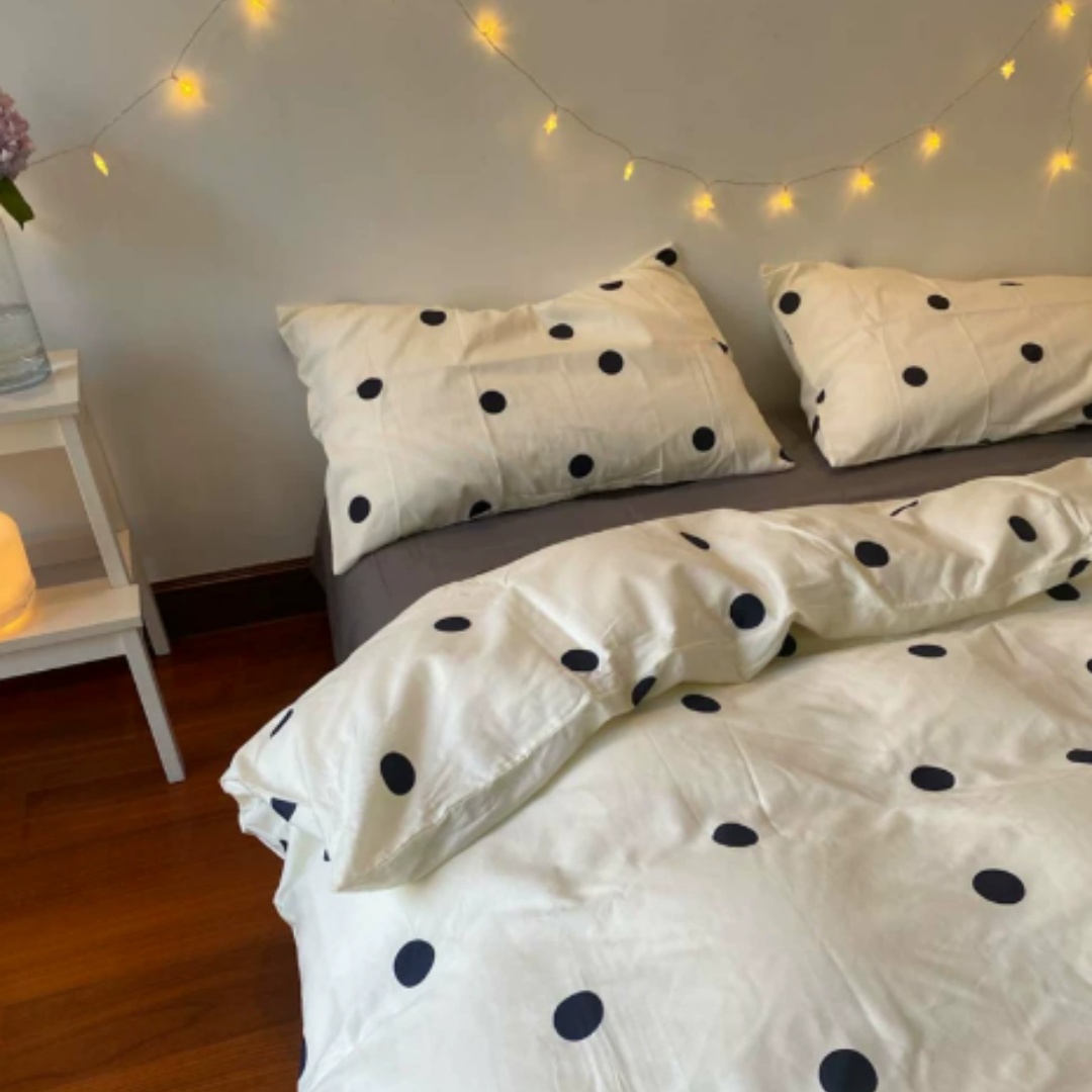 Nordic Minimalist Pure Cotton Four Piece Set Full Cotton Duvet Cover, Home Textile Bedsheet Style