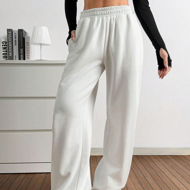 Womens Casual Pants Loose-fit Draping Versatile Long Trousers