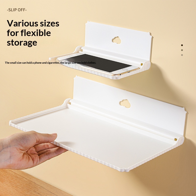 Foldable Wall-Mounted Storage Rack For The Bathroom