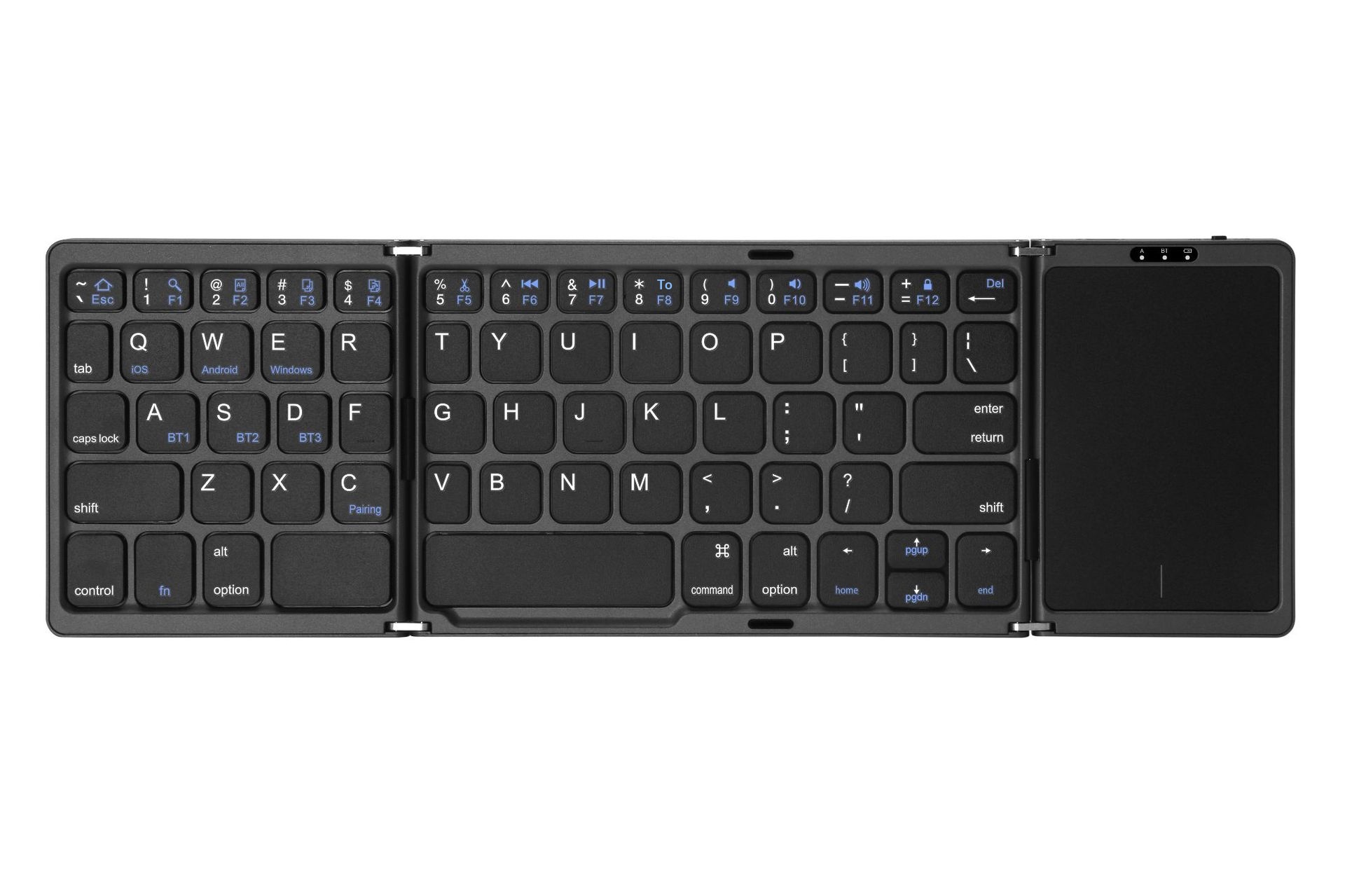 Smart Tri-Fold Keyboard Laptop Tablet Wireless Touch Keyboard
