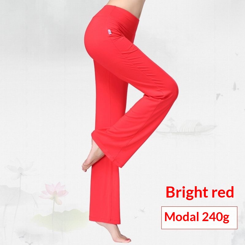 Womens Solid-Color Modal Yoga Pants 5