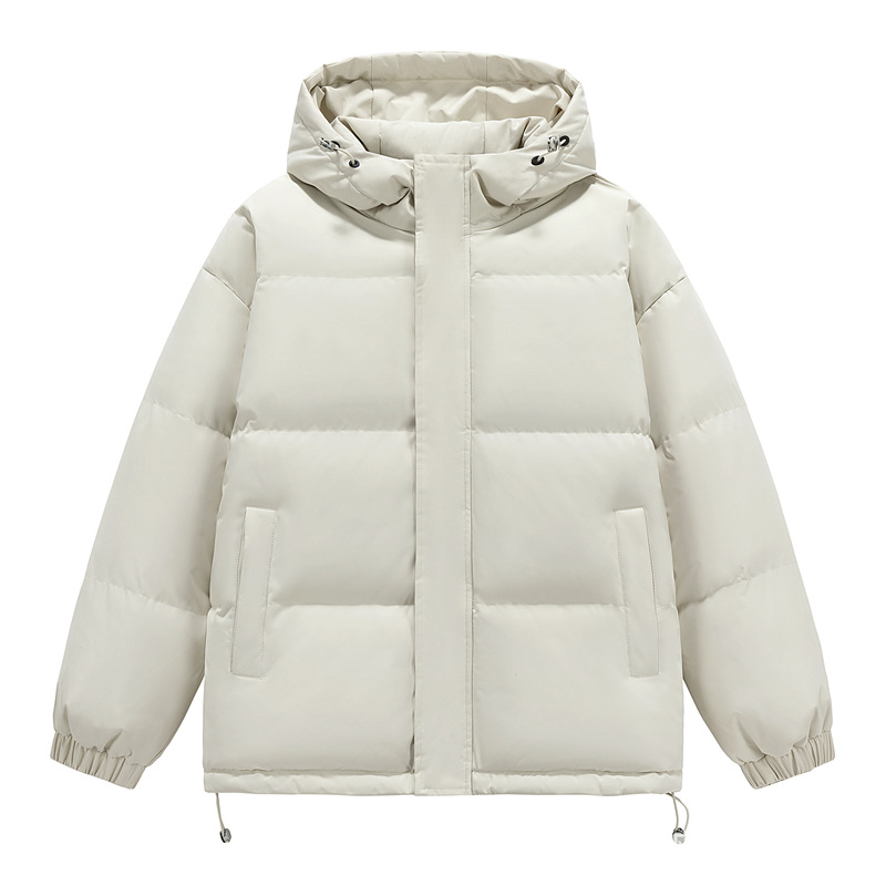 Couples Drop-shoulder Hooded Puffer Jacket