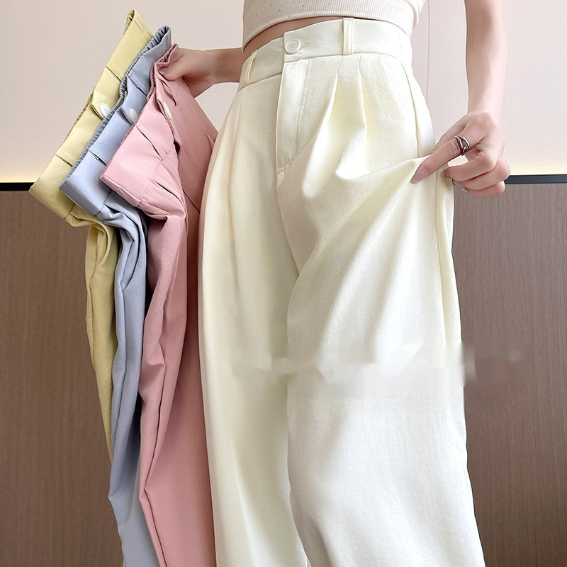 Summer Thin Loose-fit Ice-silk Wide-leg Pants