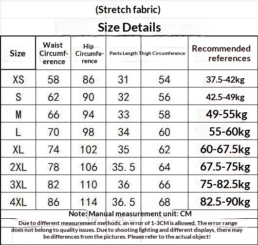 Size chart - High-Waist Stretch Denim Shorts for Women