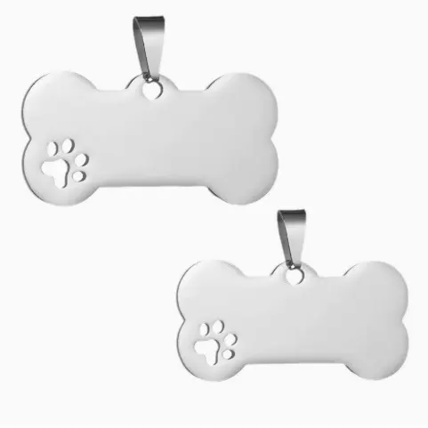 DIY Stainless Steel Hang Tag with Hollowed-out Paw Print