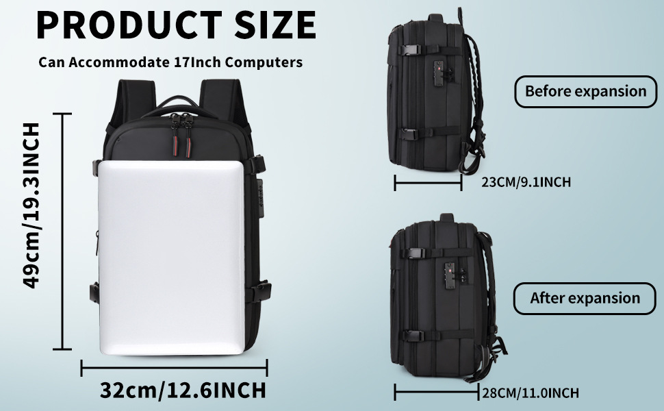 Large-capacity Compression Backpack With USB Charging For Short Trips And Travel 5