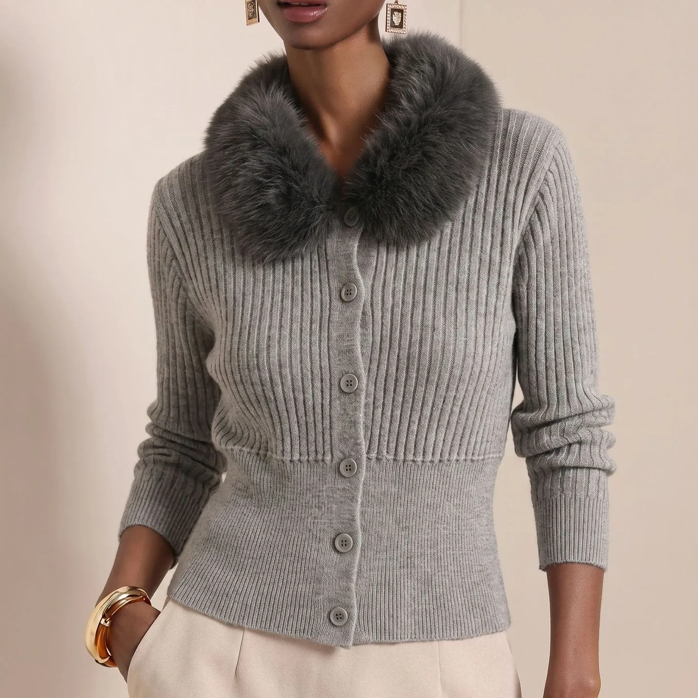 Womens Short Knitted Cardigan