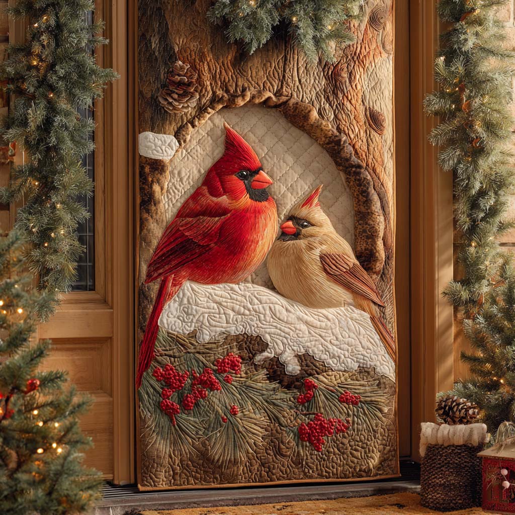Vintage Santa Claus Quilted Door Curtain