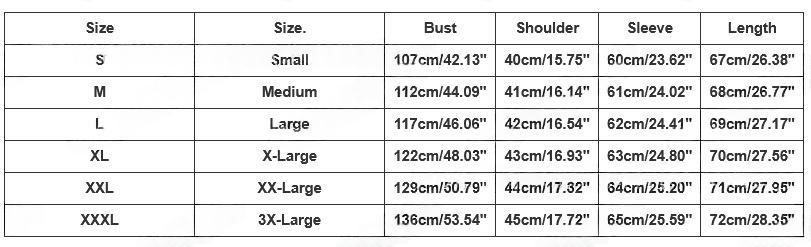 Size chart for Women's Denim Jacket with Flounced Hem