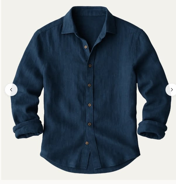 European And American Solid Color Men's Shirt Long Sleeve — image 2 of 4