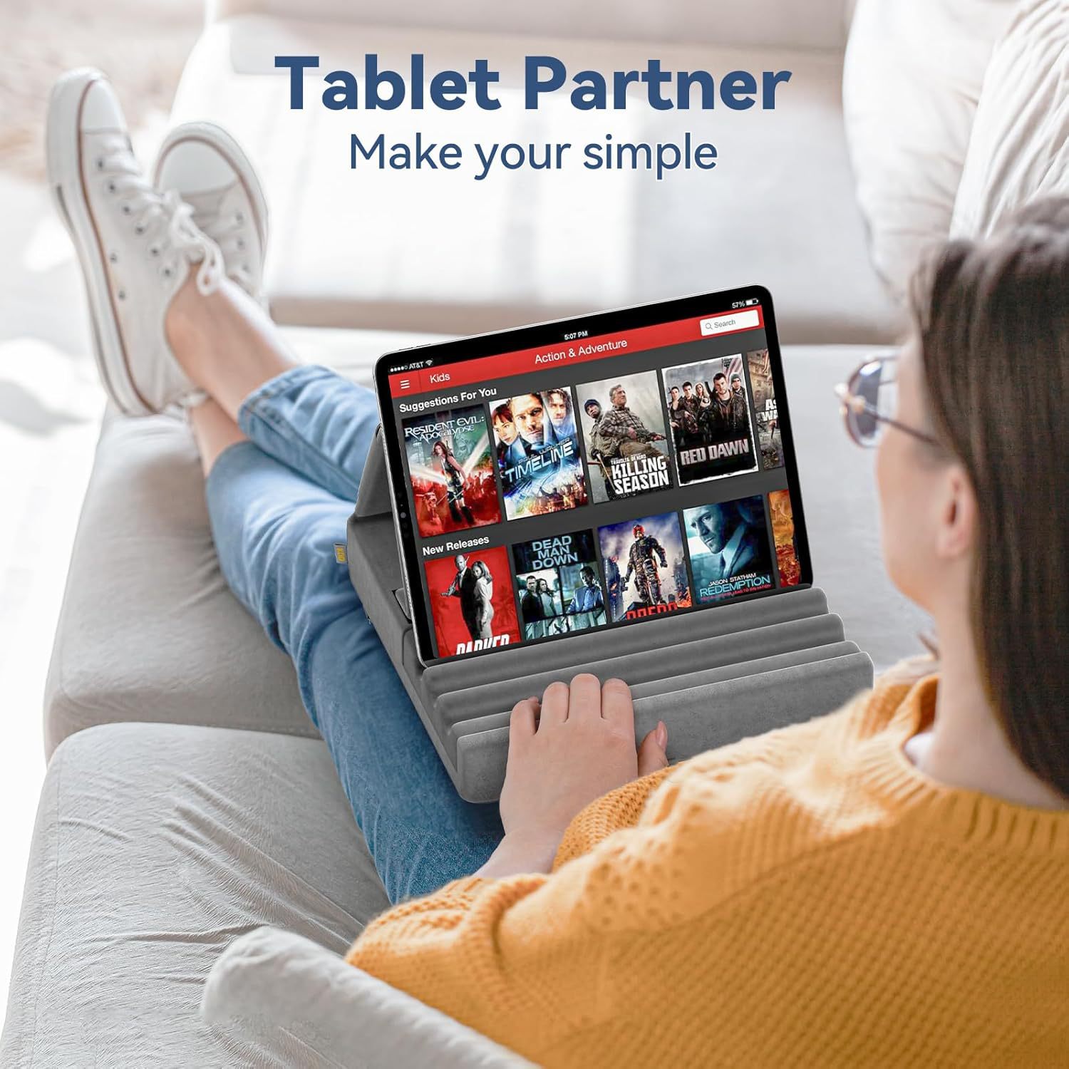 Reading Pillow Tablet Phone Laptop Triangular Stand