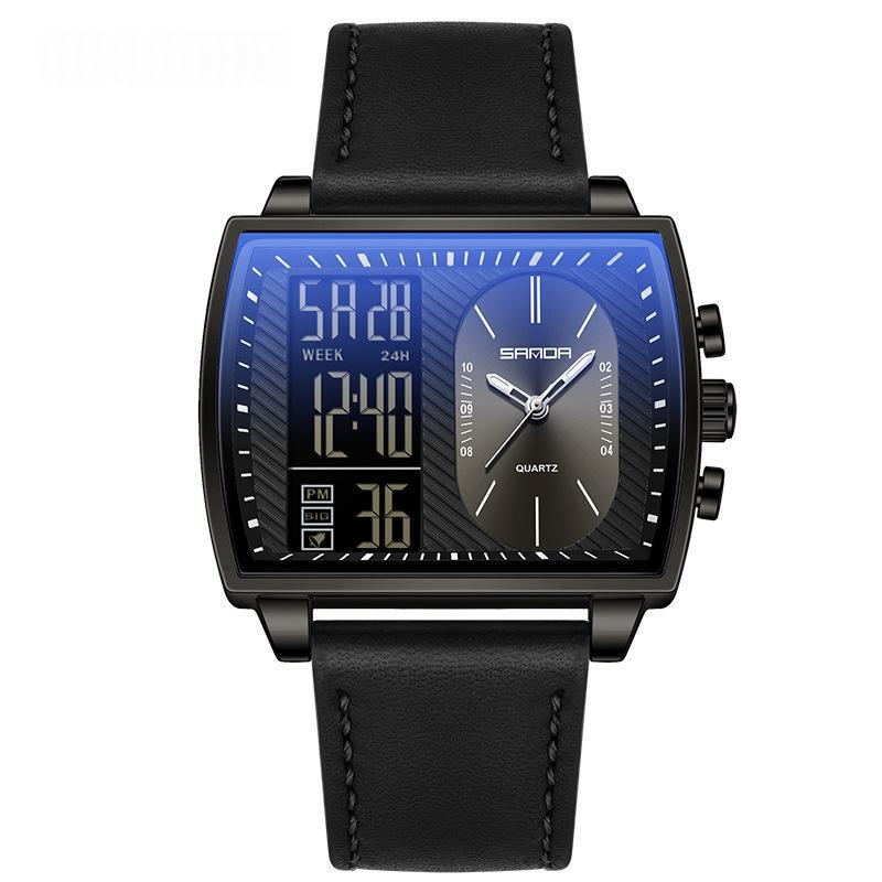 Mens Multifunctional Luminous Waterproof Watch 6238 Belt All Black