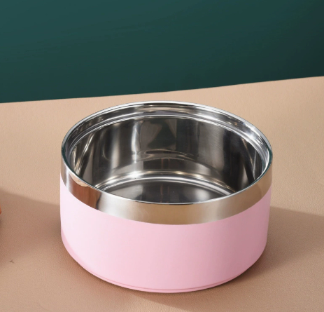 Customized Double-layer Stainless Steel Dog Large Capacity Pet Feeding And Water Food Bowl