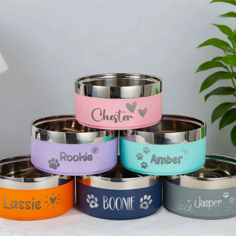 Customized Double-layer Stainless Steel Dog Large Capacity Pet Feeding And Water Food Bowl
