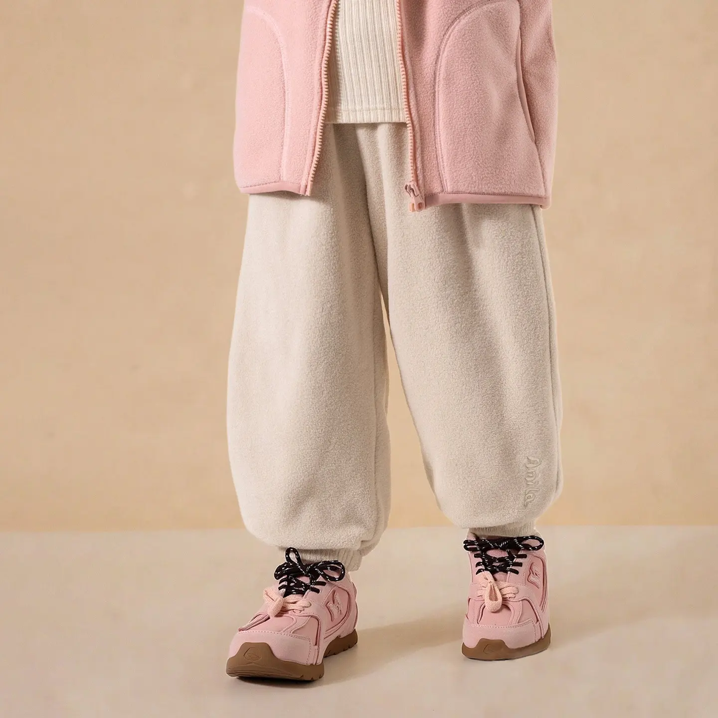 Elastic Waist Warm Trousers Winter Casual Bottoms