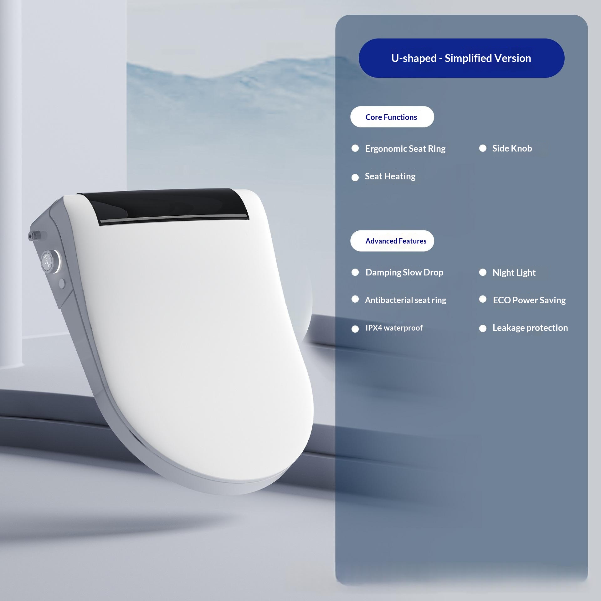 Abattant WC intelligent — Couvercle motorisé U et V