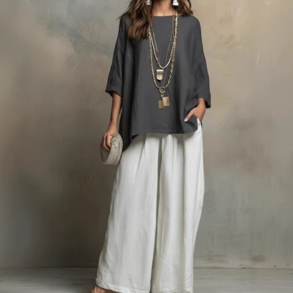 Casual Two-Piece Top Set