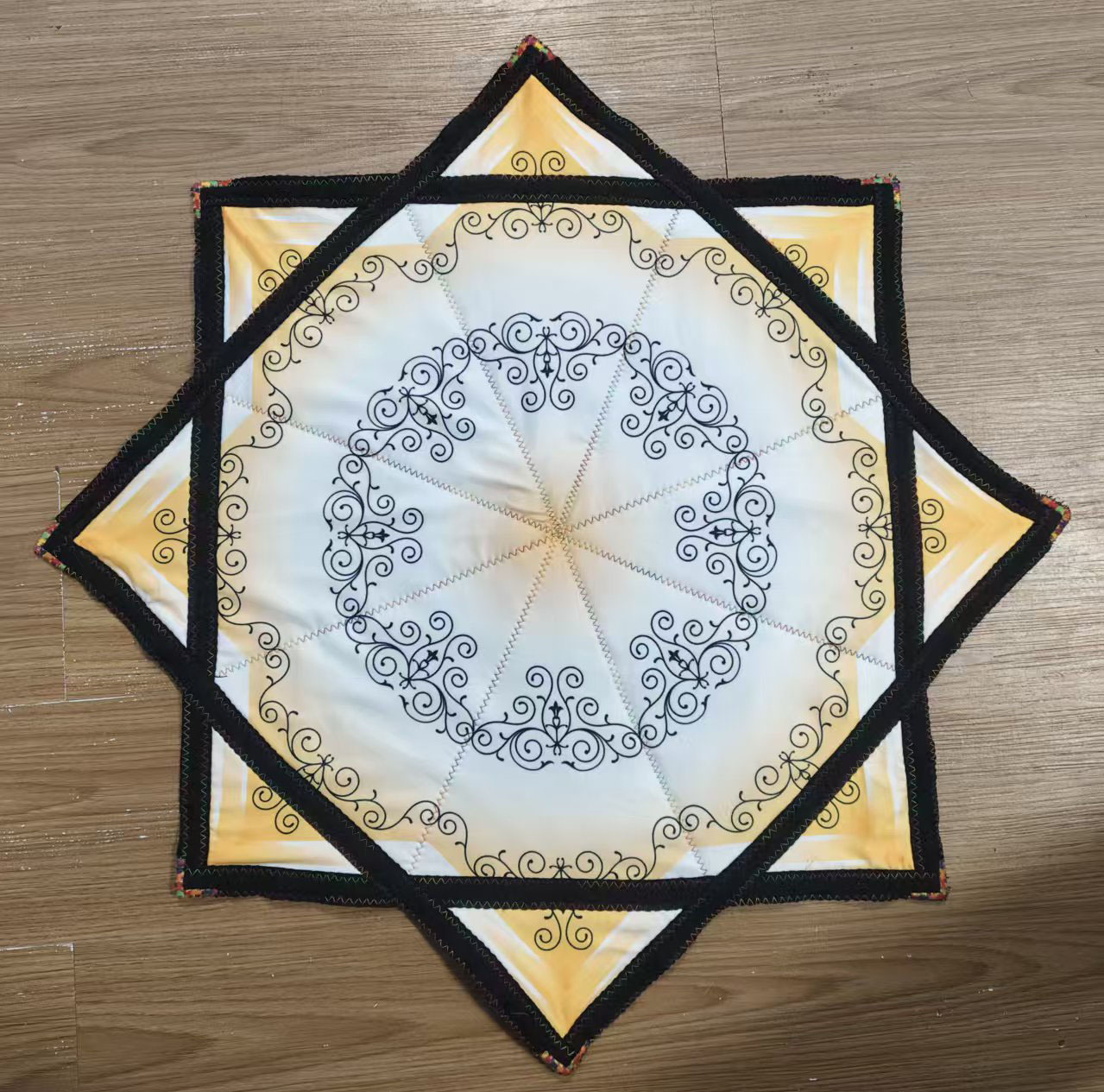 Yangge Dance Handkerchief Electronic Music Festival Octagonal Colorful Spinning Scarf