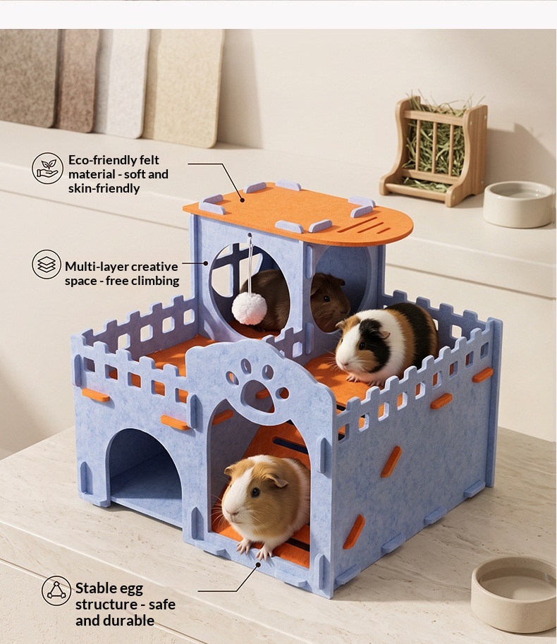 Felt Double-Layer Castle Hamster Hideout detail photo 5