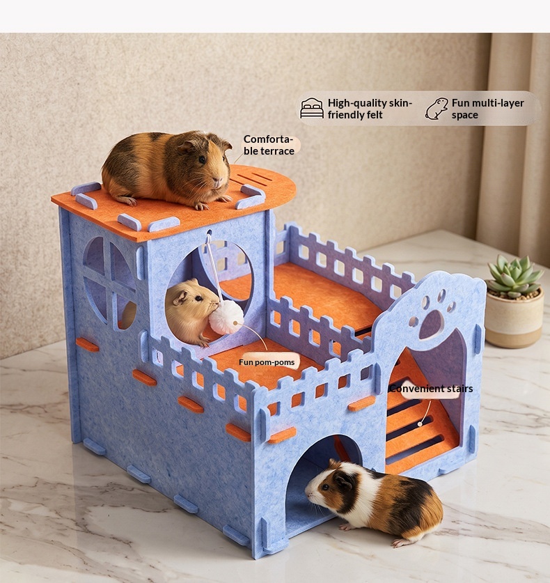 Felt Double-Layer Castle Hamster Hideout detail photo 2