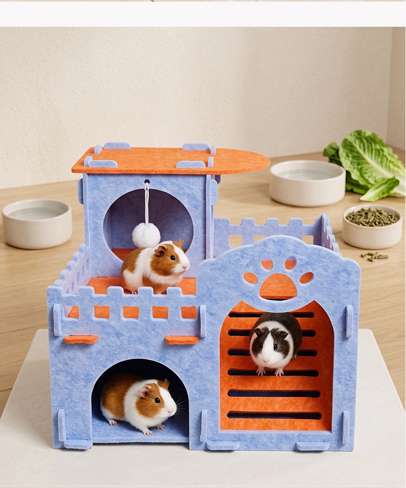 Felt Double-Layer Castle Hamster Hideout detail photo 10