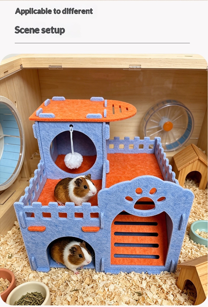 Felt Double-Layer Castle Hamster Hideout detail photo 4