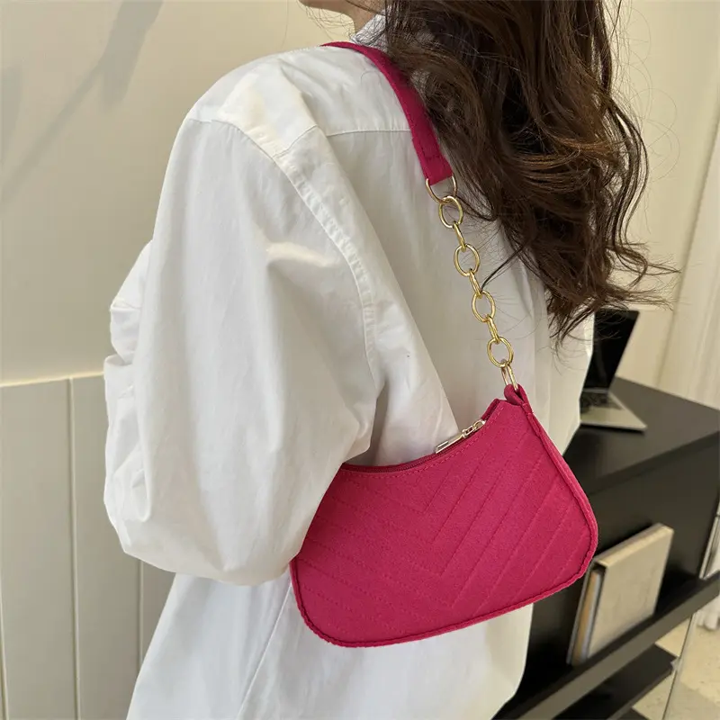 Vintage Felt Crossbody Bag Shoulder