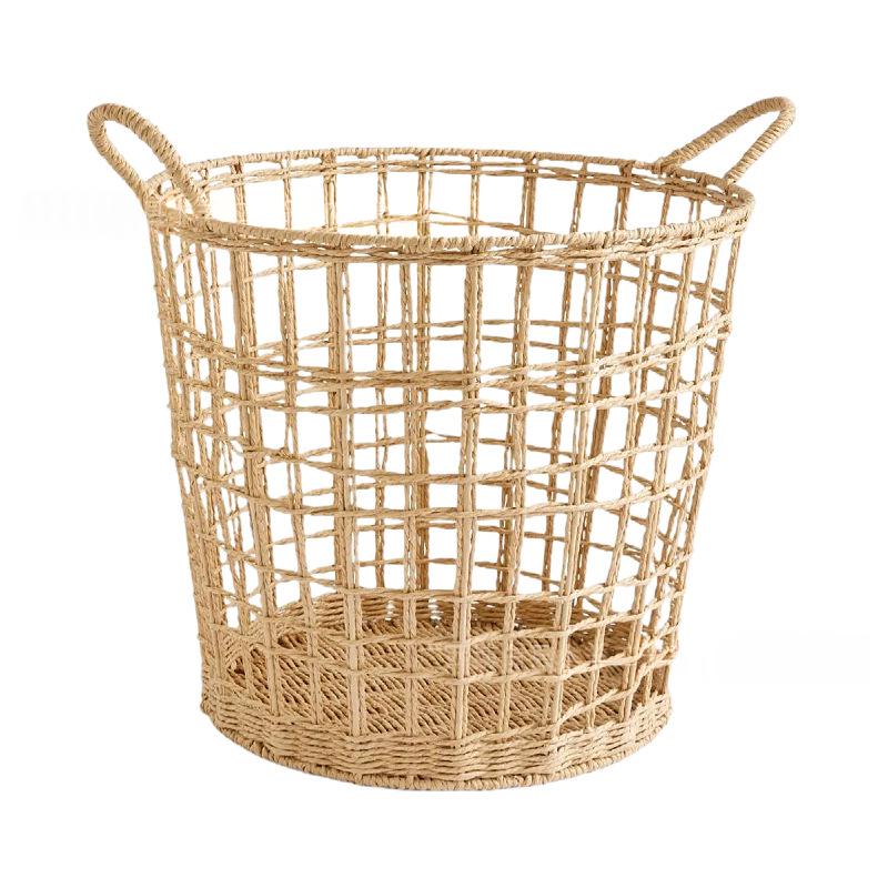 Woven Laundry Basket With Handle