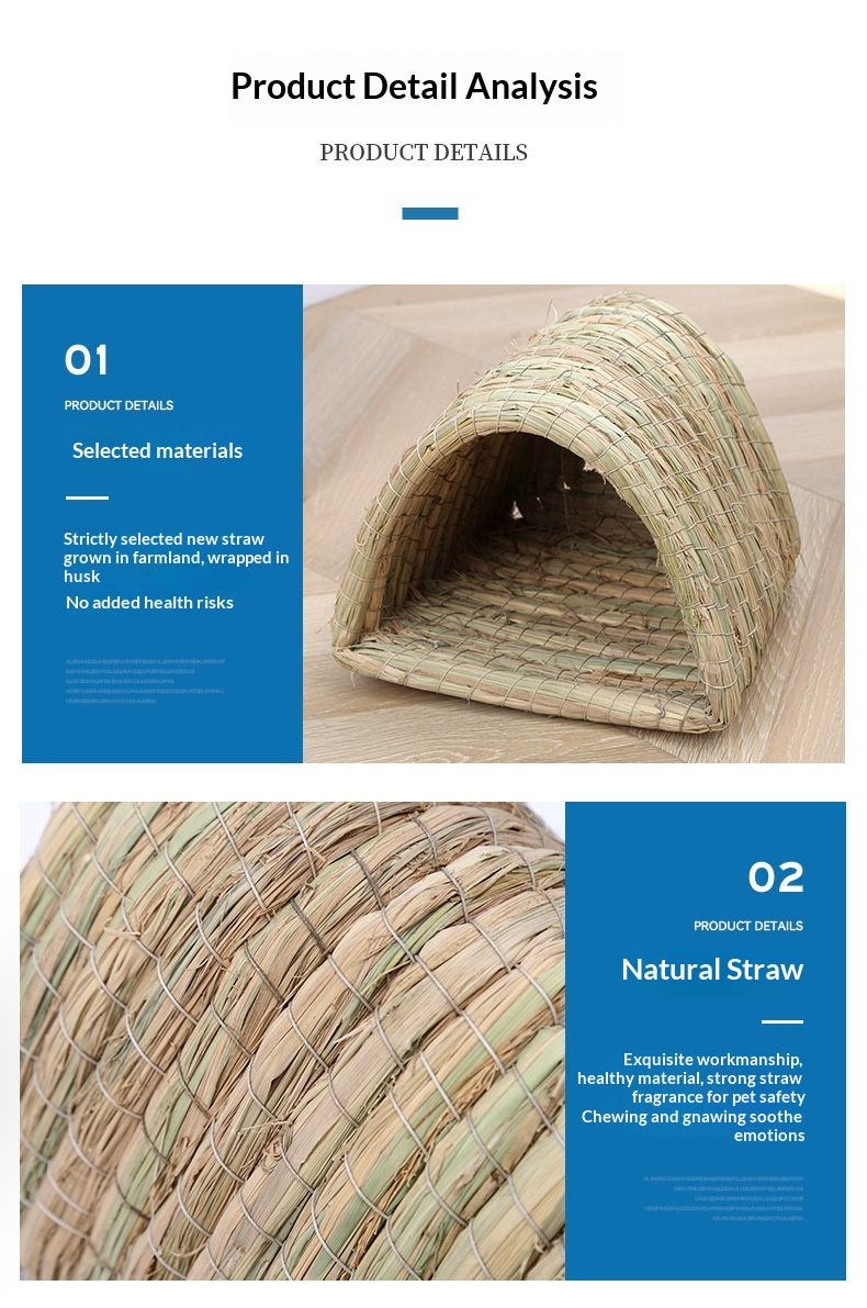 Pet Channel Warm Straw Hamster Nest detail photo 4