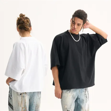 Streetwear Heavyweight Pure Cotton Short Relaxed-fit T-shirt