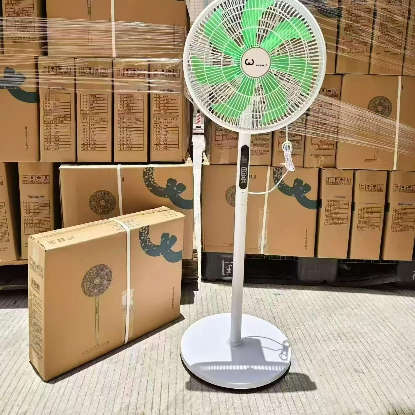A Two-in-one Floor Fan One Of Which Is White In Color