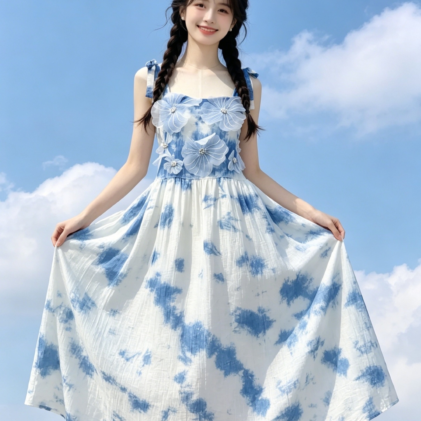 Wholesale Handmade Strap Dress From Dali Yunnan